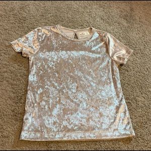 gold velvet hollister top